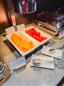 food in a container on a counter