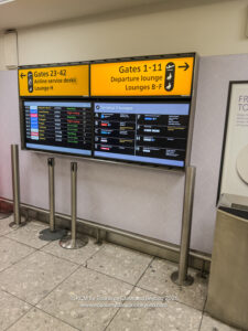 a sign board with information and text