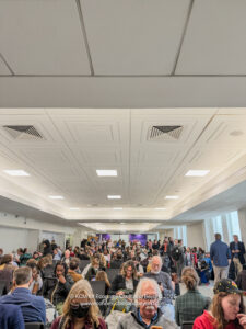 a group of people in a room