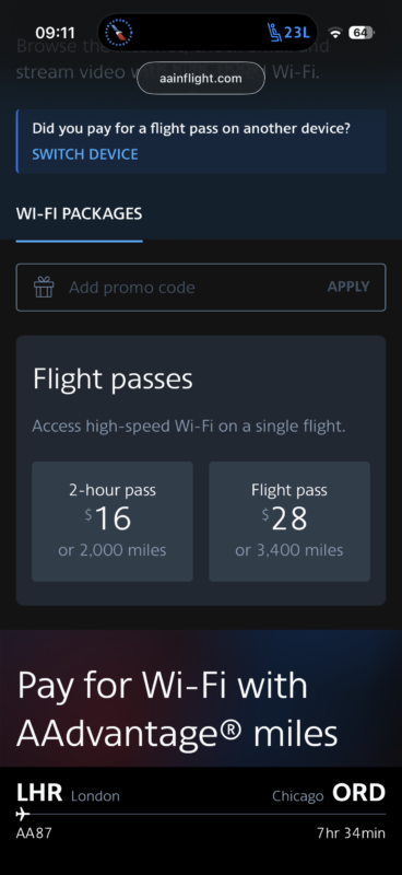 a screenshot of a flight pass