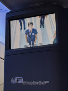 a screen with a woman on it