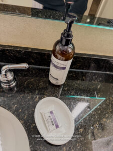 a soap dish and soap dish on a counter