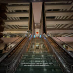 a escalator in a building