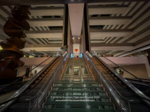 a escalator in a building