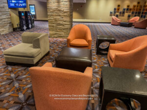 a group of chairs in a room