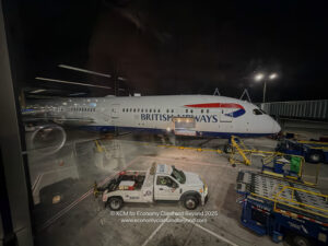 a plane parked at an airport