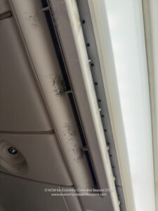 a close up of a white object