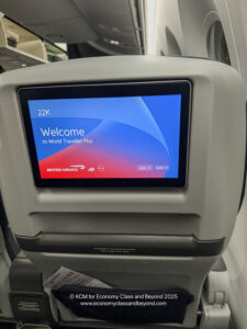 a screen on the back of a seat