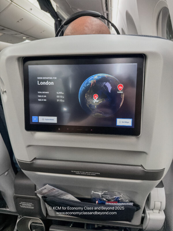 a screen on the back of a seat