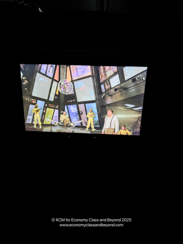 a group of people on a television