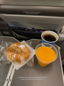 food and drink on a tray