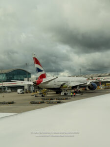 an airplane at an airport