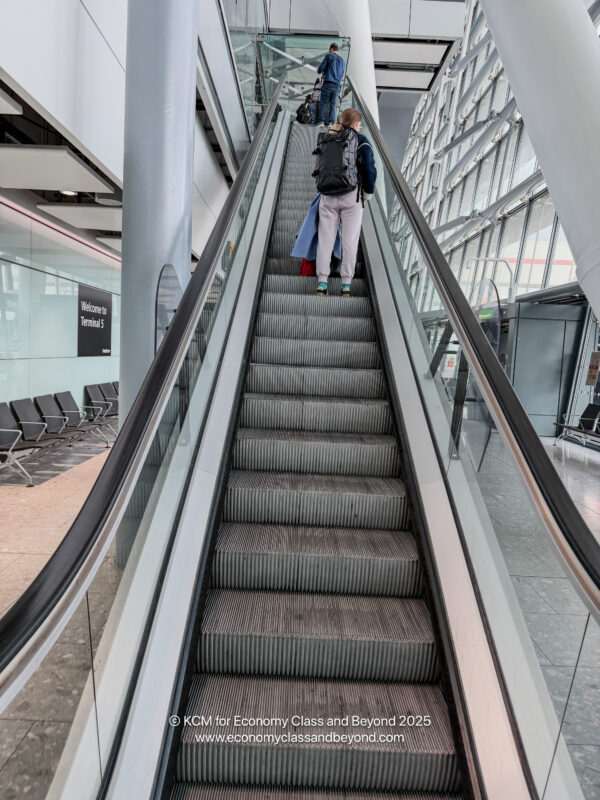 people on an escalator