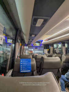 a person sitting on a bus