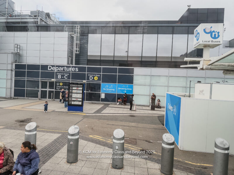 a group of people outside of a building