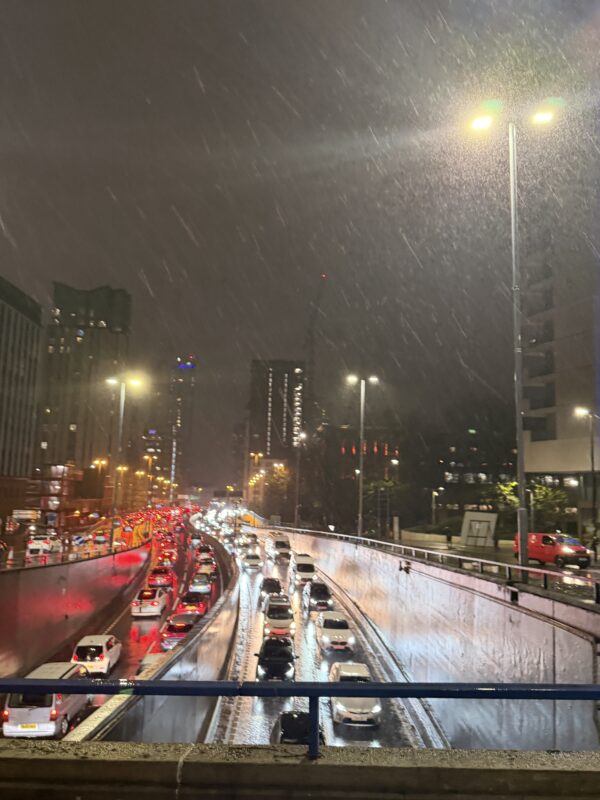 Traffic during Storm Claudia in Birmingham - Image, Econony Class and Beyond