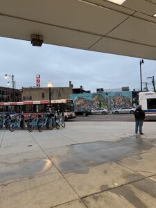 a bus parked in a parking lot