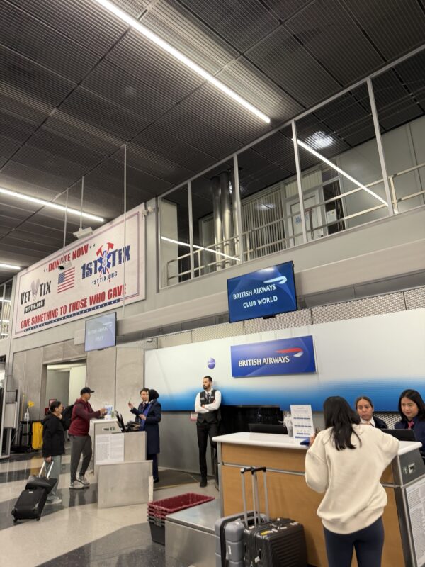 people standing in a building