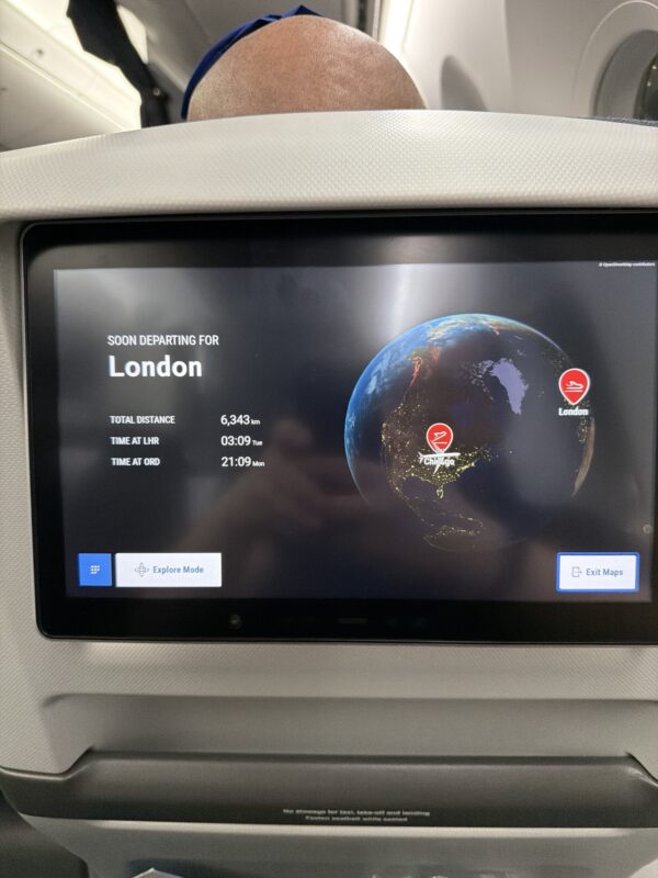 a screen on a vehicle