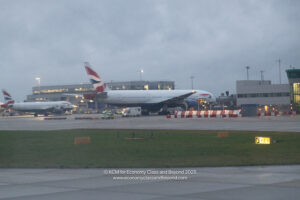 a large airplane at an airport