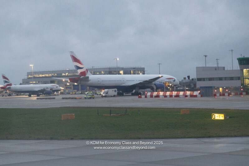 a large airplane at an airport