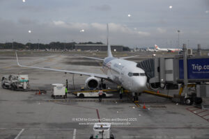 an airplane at an airport