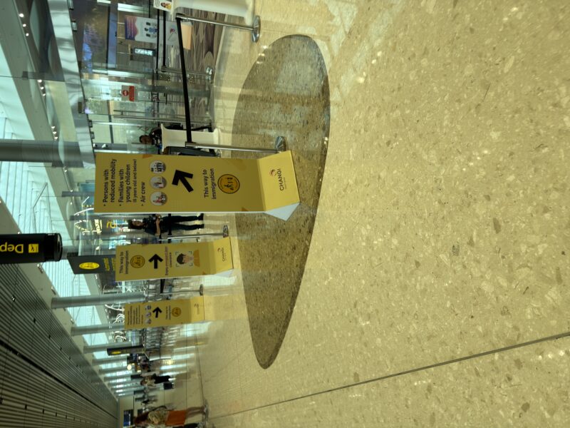 a sign in a building