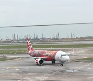 an airplane on a runway