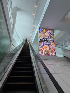 a escalator in a building