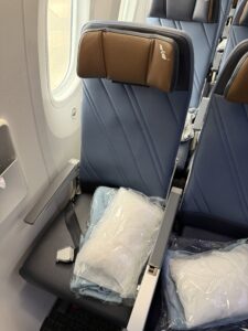 a seat with a bag inside