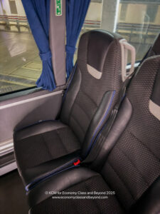 a seat in a bus