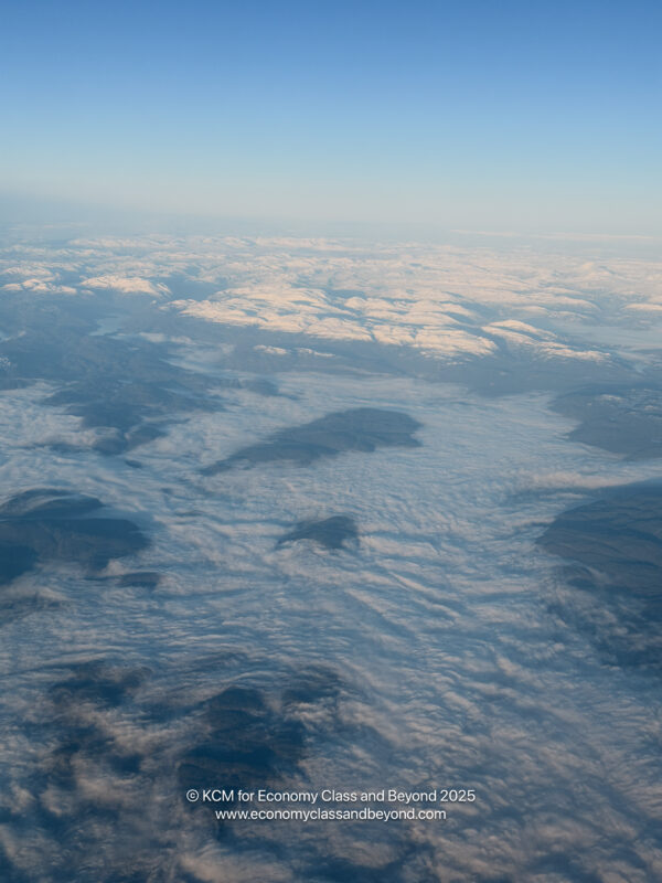aerial view of the clouds and mountains