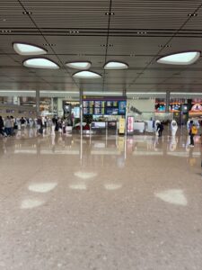 people in an airport terminal