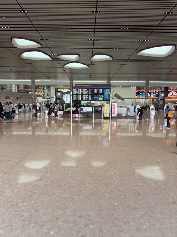 people in an airport terminal