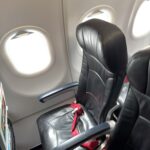 a seat in an airplane