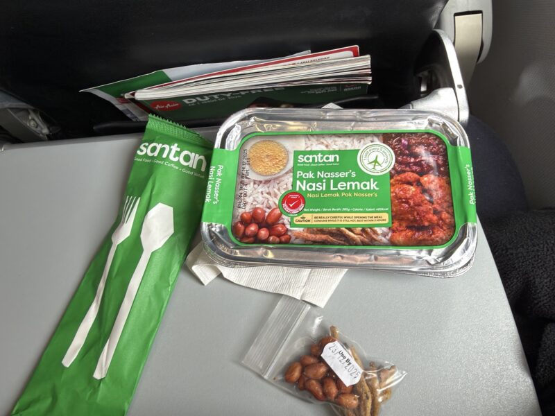 a tray of food on a table