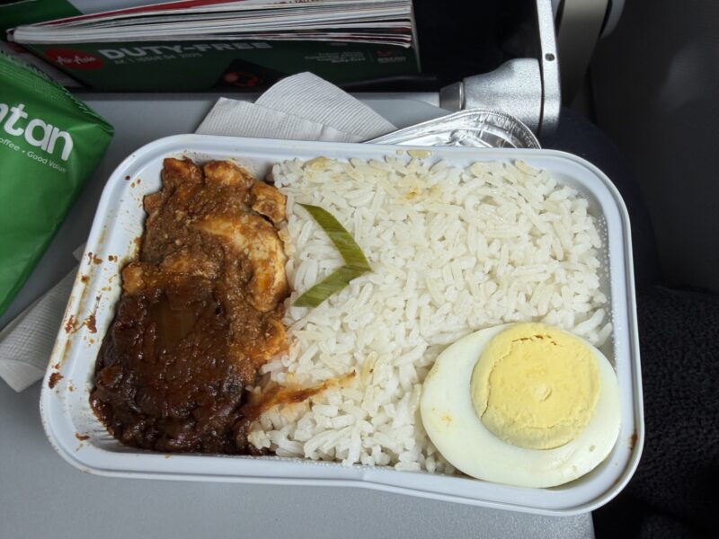 a tray of food on a table