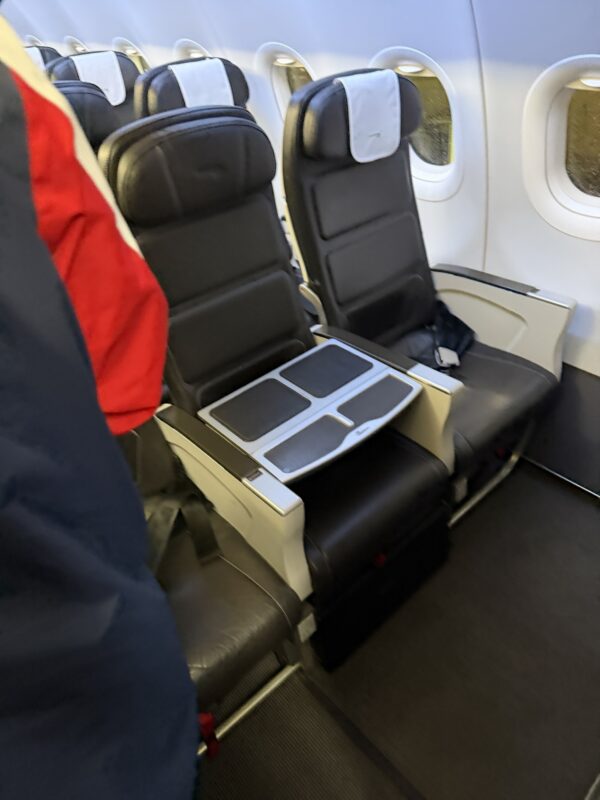 a seat on an airplane