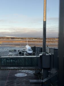 an airplane at an airport