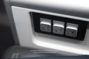 a close up of a seat controls