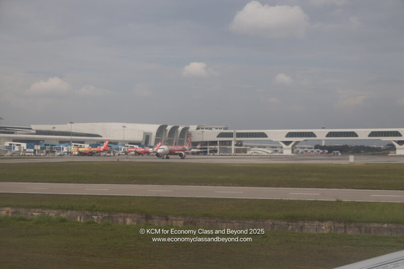 a plane on the runway
