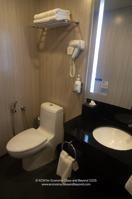a bathroom with a sink and toilet