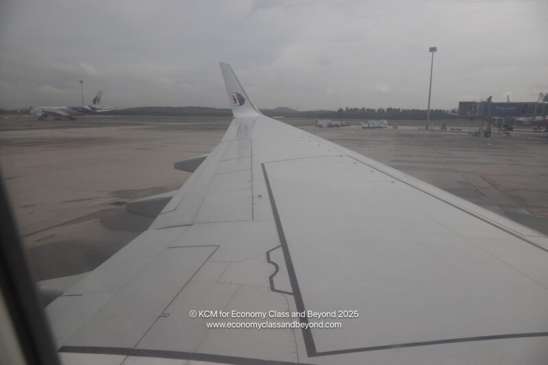 the wing of an airplane