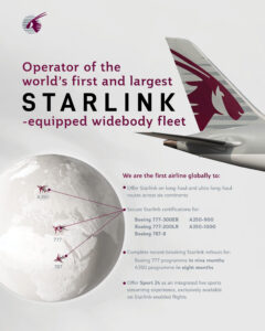 Qatar Airways Starlink Program - Image, Qatar Airways