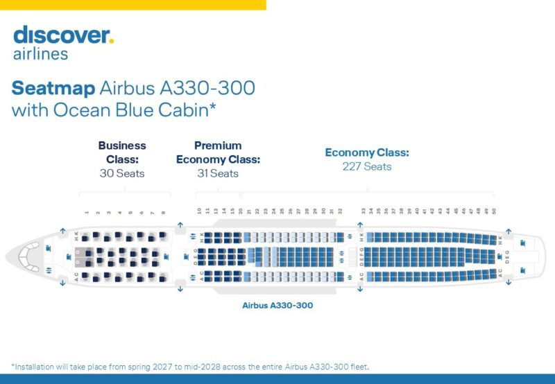 Discover Airlines_Ocean Blue - Seatmap, Image, DIscover Airlines