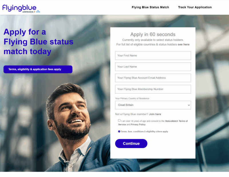 Flying Blue Status Match