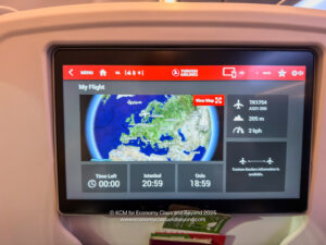 a screen with a map and a couple of other objects on it