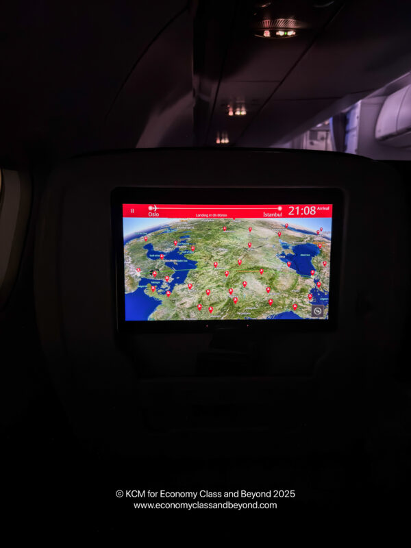 a screen with a map on it