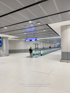 a person standing in a hallway