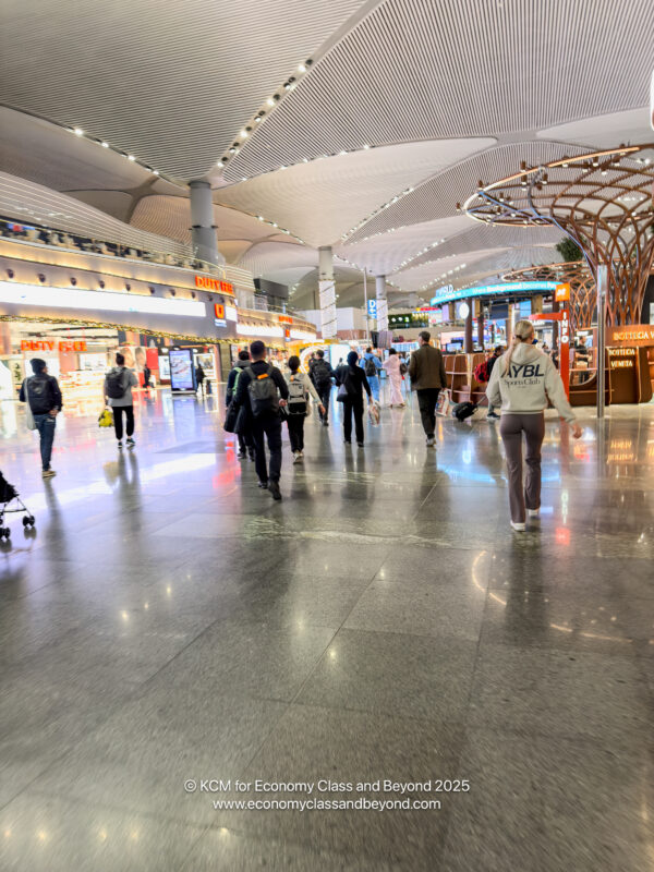 people walking in a large airport